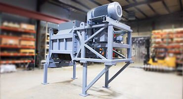 Barclay's secondary shredder with the ability to further reduce the tire size.