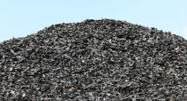 Shredded,Tires,At,Recycling,Yard